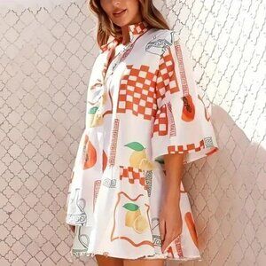 SOLD Fruit Basket Loose Fit Dress